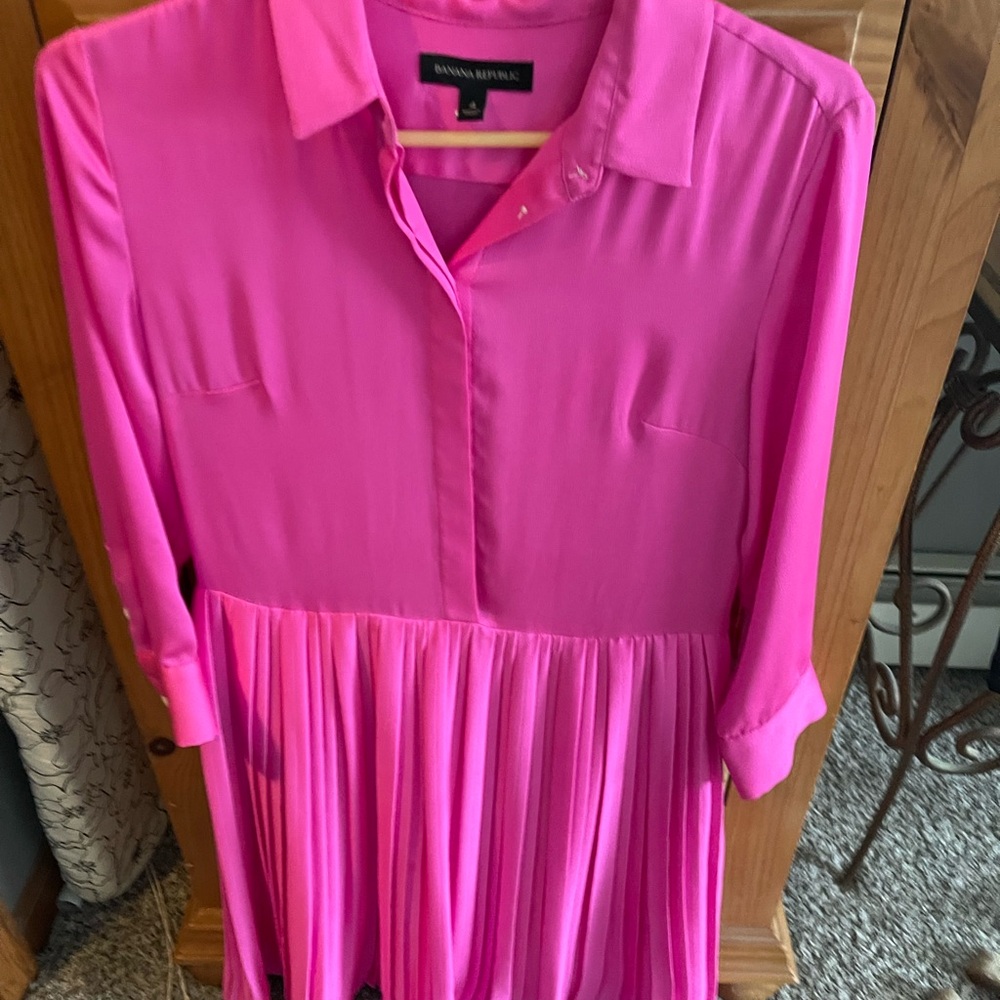 Pink Pleated Dress